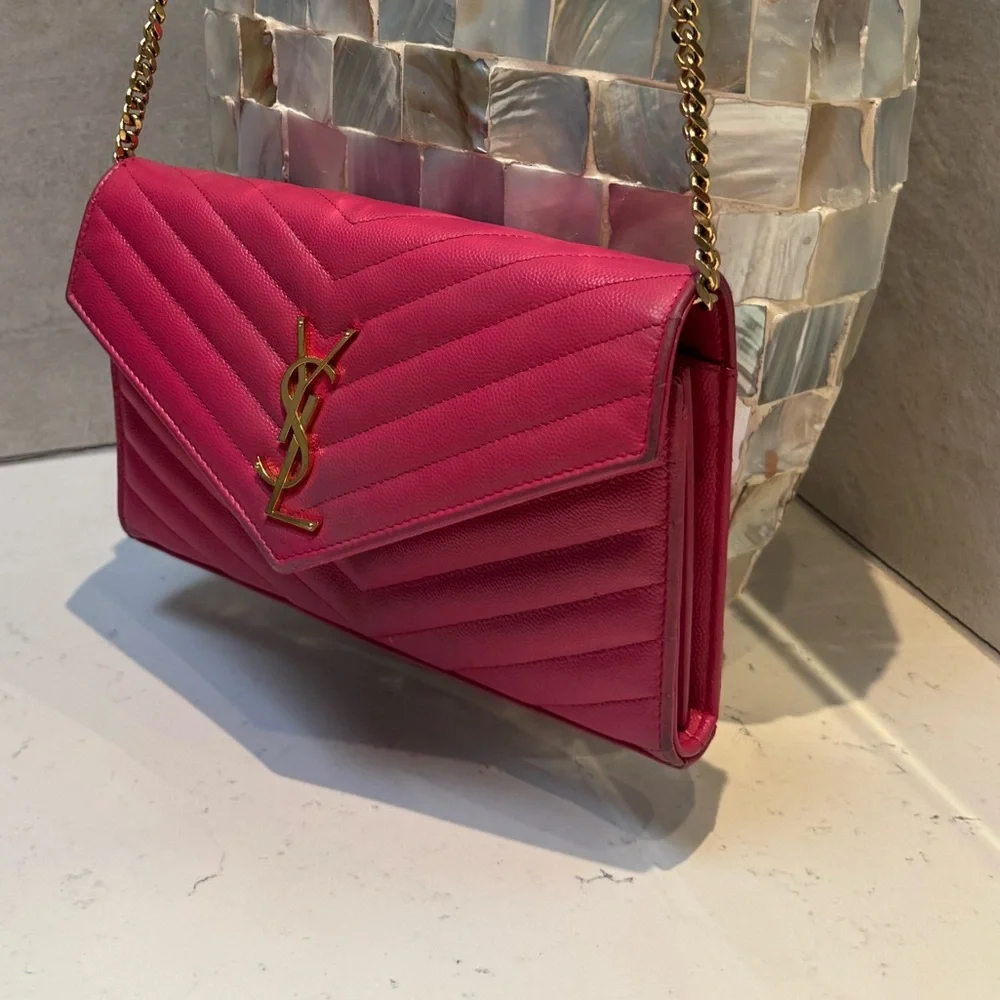 Yves Saint Laurent Fuchsia Crossbody Bag - Picture 2 of 9